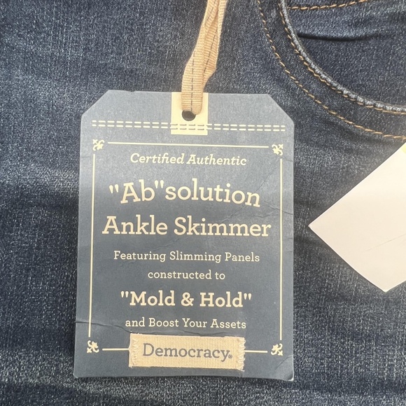 Democracy Jeans Womens 18W Blue Ab Solution Ankle Skimmer Curve Equality Stretch - Picture 11 of 13